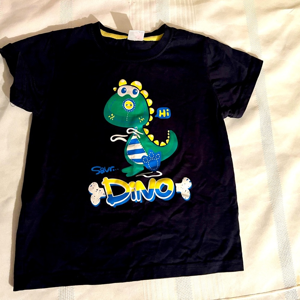 Kids Black Dinosaur T-Shirt size 3
